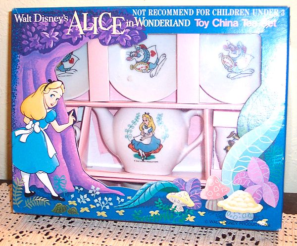 Alice in Wonderland Disney miniature 10-piece tea set from our